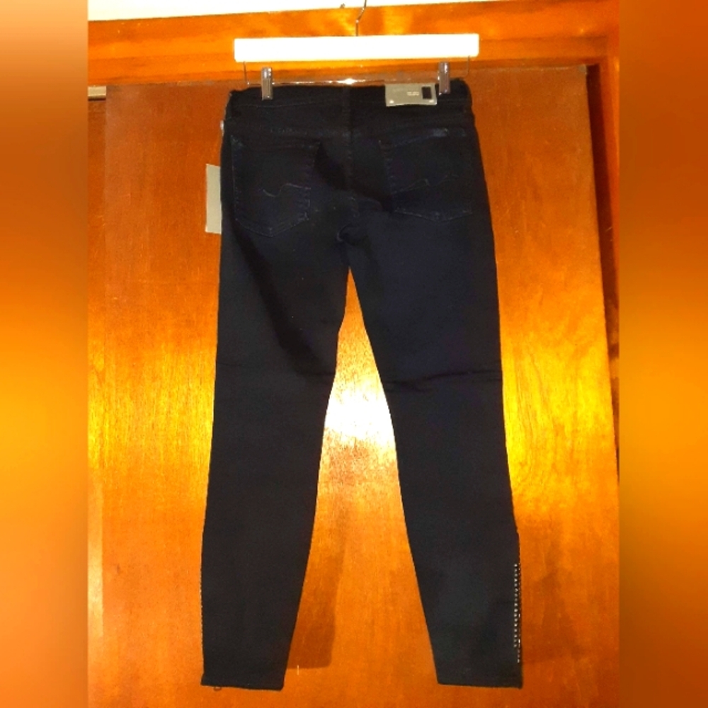 7 For All Mankind Cropped Gwenevere Super Skinny Jeans Size 30